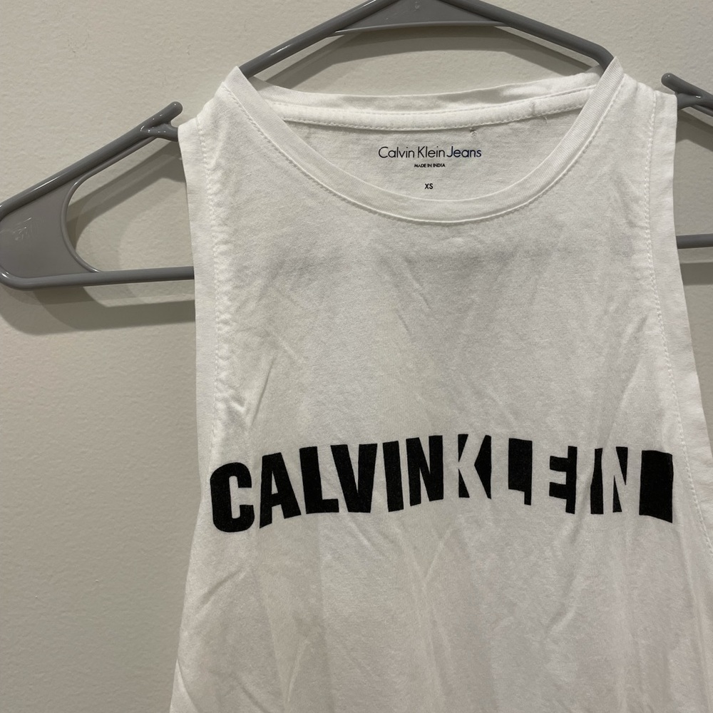 Calvin Klein - White Muscle Tee/Tank Top